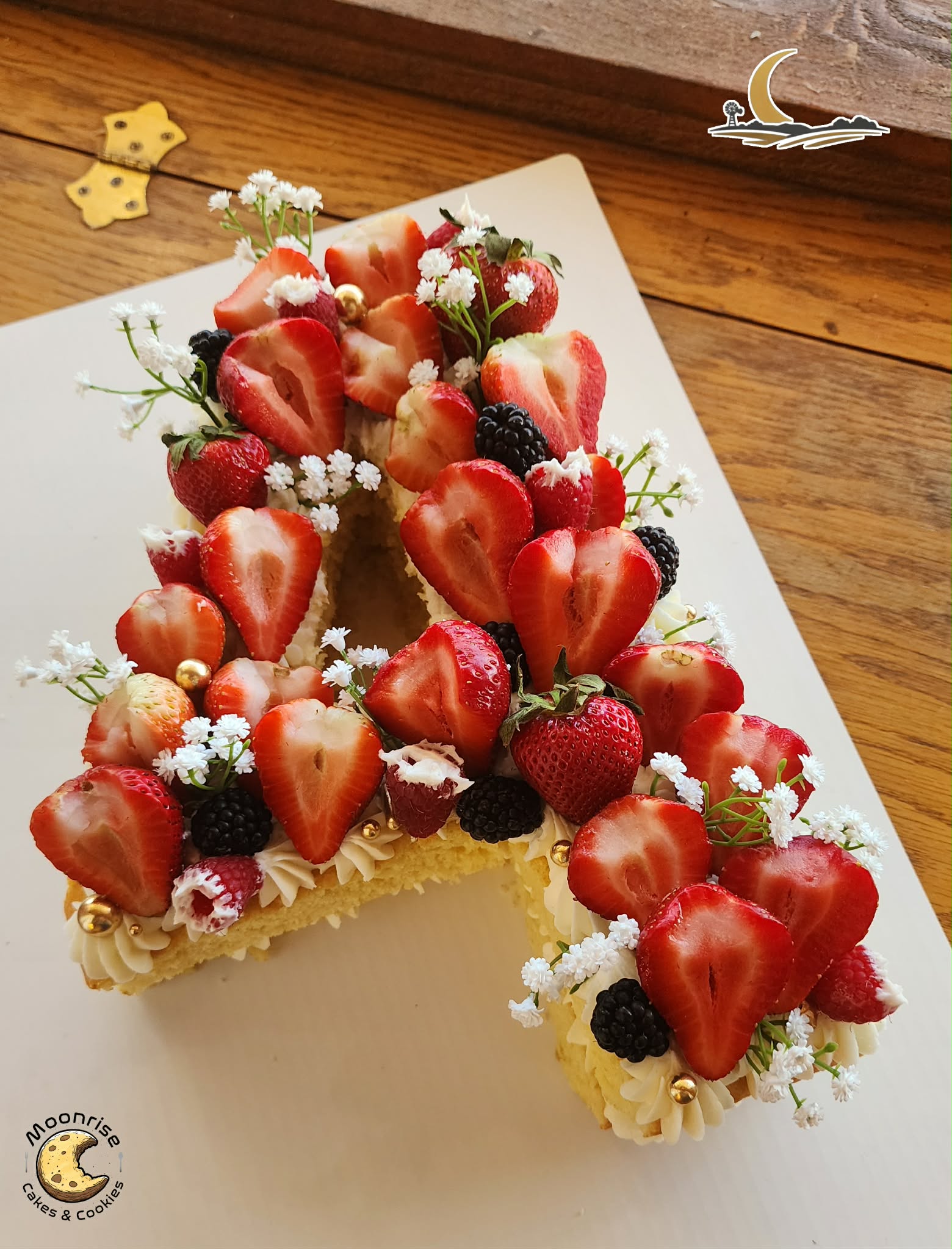 Fresh strawberry cake from Moonrise Cakes and Cookies